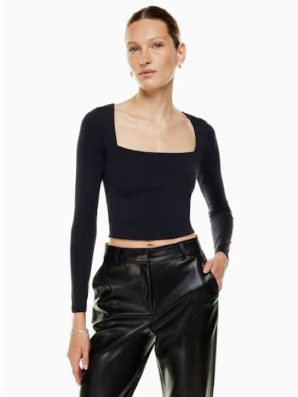 Babaton Contour Squareneck Longsleeve – Black – Size S